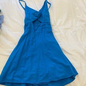 Chic Blue High Low Dress